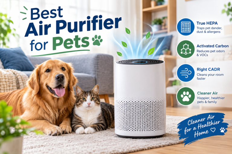 Best air purifier for pets with HEPA and carbon filtration