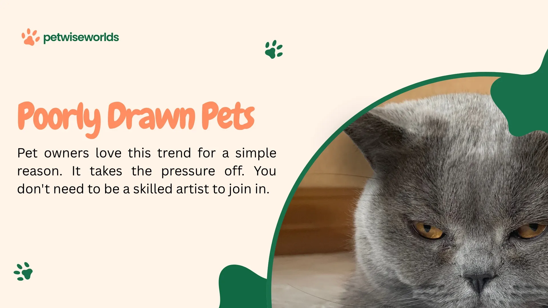 funny poorly drawn pet sketch next to real pet photo